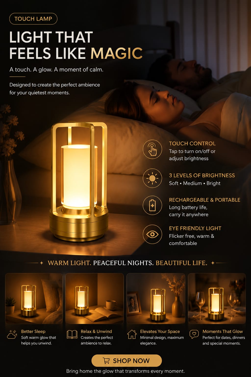 Aesthetic Cordless Led Lights for Bedroom and Dining