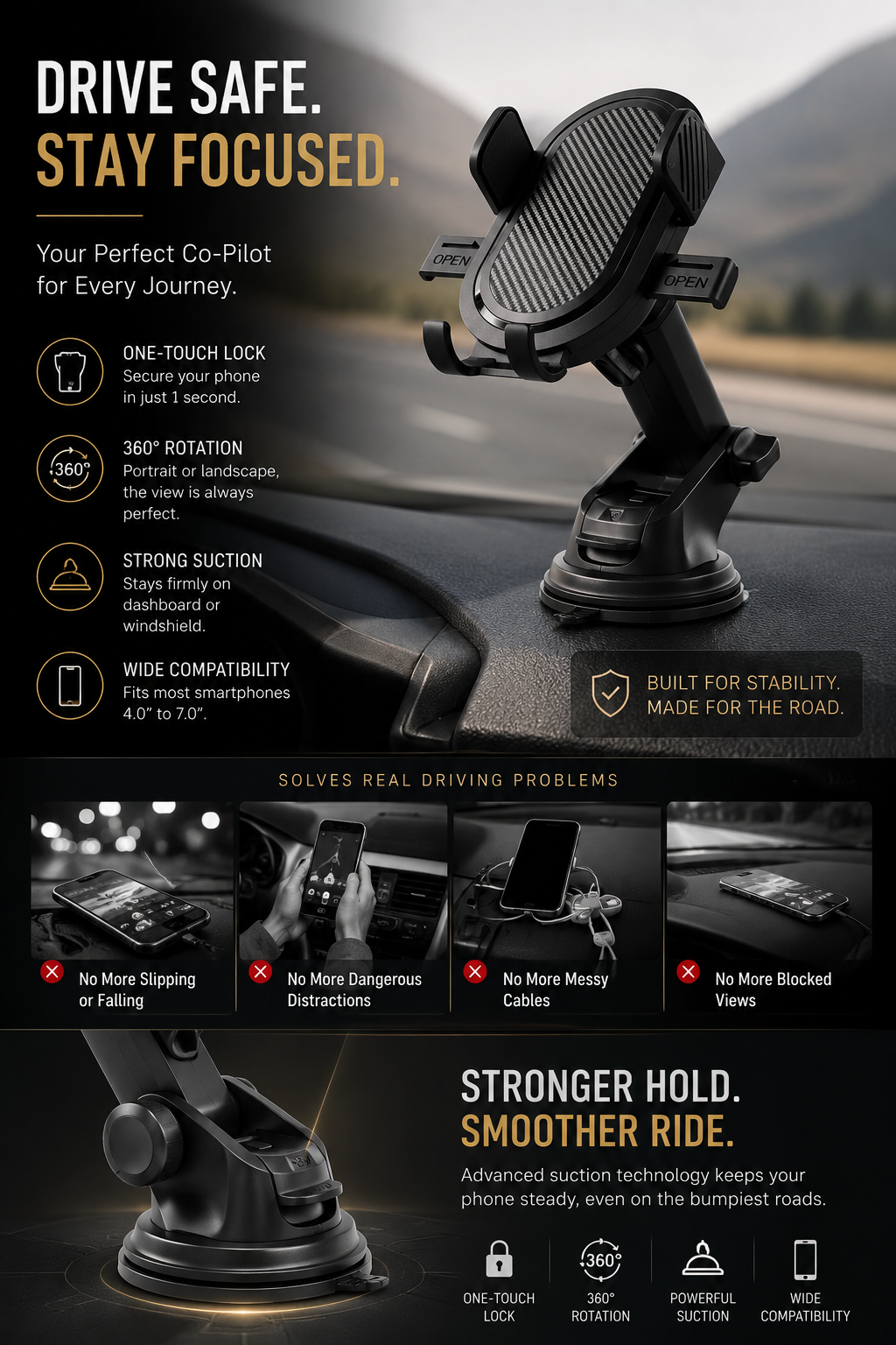 Adjustable Car Mobile Holder