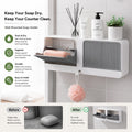 Wall-Mounted 4-Compartment Bathroom Organizer & Soap Holder